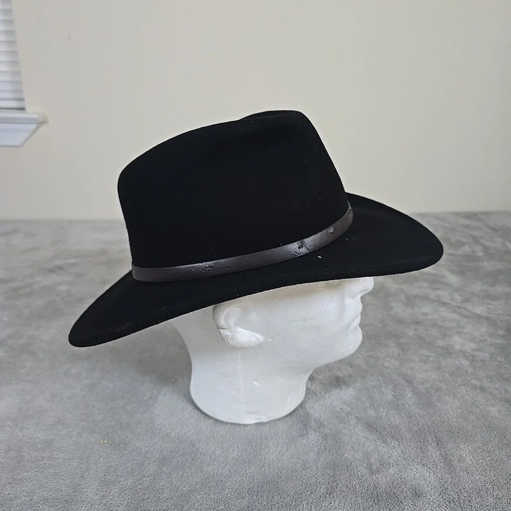 Scala‎ Hat Mens Medium Black Classic 100% Wool Fedora Extra Nice Dorfman